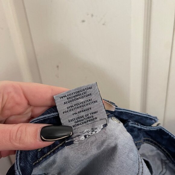 Silver Womens Blue Dark Contrast Stitch Embroidered Pockets Suki Capri Jeans 29 - Picture 7 of 9